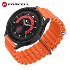 FORCELL Pas za Samsung Galaxy Watch Forcell Forcell F-Design FS01 silikonski luknji 22 mm oranžni