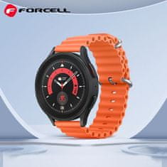 FORCELL Pas za Samsung Galaxy Watch Forcell Forcell F-Design FS01 silikonski luknji 22 mm oranžni