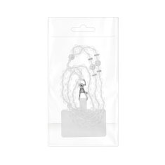 OEM Vrvica za telefon, obesek za telefon - CRYSTAL DIAMON / dolžina vrvice 74 cm (37 cm v zanki) / za vrat - bela