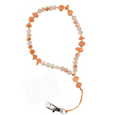 OEM Vrvica za telefon, obesek za telefon - LOVE / dolžina vrvice 44 cm (22 cm v zanki) / za zapestje - oranžna