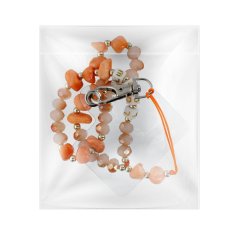 OEM Vrvica za telefon, obesek za telefon - LOVE / dolžina vrvice 44 cm (22 cm v zanki) / za zapestje - oranžna