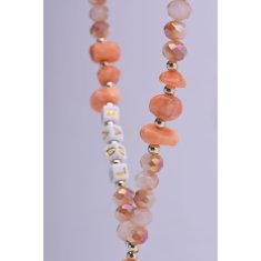 OEM Vrvica za telefon, obesek za telefon - LOVE / dolžina vrvice 44 cm (22 cm v zanki) / za zapestje - oranžna