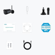 Reolink Argus B320 IP kamera, pametni alarm, IP65 vodoodpornost, črna
