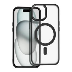OEM MATTE MAG COVER ovitek, združljiv z MagSafe za IPHONE 15, črn