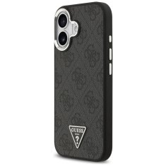 Guess GUESS ovitek za IPHONE 17, združljiv z MagSafe GUHMP17SP4TSRCMK (PU 4G z logotipom trikotnika SL) črn