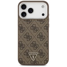 Guess GUESS ovitek za iPhone 17 Pro Max, združljiv z MagSafe GUHMP17XP4TSRCMW (PU 4G z logotipom trikotnika SL) rjav