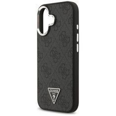 Guess GUESS ovitek za IPHONE 17, združljiv z MagSafe GUHMP17SP4TSRCMK (PU 4G z logotipom trikotnika SL) črn