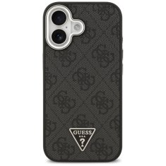 Guess GUESS ovitek za IPHONE 17, združljiv z MagSafe GUHMP17SP4TSRCMK (PU 4G z logotipom trikotnika SL) črn