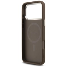 Guess GUESS ovitek za iPhone 17 Pro Max, združljiv z MagSafe GUHMP17XP4TSRCMW (PU 4G z logotipom trikotnika SL) rjav