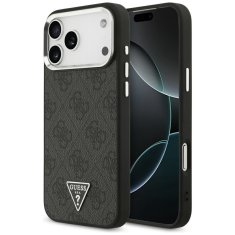 Guess GUESS ovitek za iPhone 17 Pro Max, združljiv z MagSafe GUHMP17XP4TSRCMK (PU 4G z logotipom trikotnika SL) črn