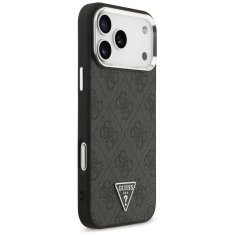Guess GUESS ovitek za iPhone 17 Pro Max, združljiv z MagSafe GUHMP17XP4TSRCMK (PU 4G z logotipom trikotnika SL) črn