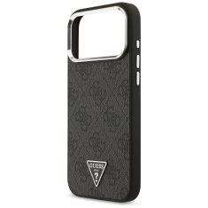 Guess GUESS ovitek za iPhone 17 Pro Max, združljiv z MagSafe GUHMP17XP4TSRCMK (PU 4G z logotipom trikotnika SL) črn