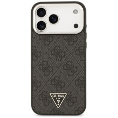 Guess GUESS ovitek za iPhone 17 Pro Max, združljiv z MagSafe GUHMP17XP4TSRCMK (PU 4G z logotipom trikotnika SL) črn