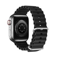Dux Ducis Silikonski pas DUX DUCIS OCEAN WAVE za Apple Watch 38/40/41 mm, črn
