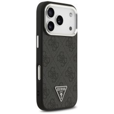 Guess GUESS ovitek za iPhone 17 Pro, združljiv z MagSafe GUHMP17LP4TSRCMK (PU 4G z logotipom trikotnika SL) črn