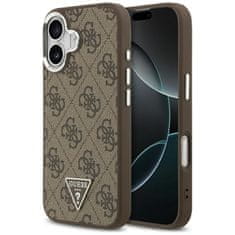 Guess GUESS etui za IPHONE 17, združljiv z MagSafe GUHMP17SP4TSRCMW (PU 4G z logotipom trikotnika SL) rjav