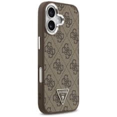 Guess GUESS etui za IPHONE 17, združljiv z MagSafe GUHMP17SP4TSRCMW (PU 4G z logotipom trikotnika SL) rjav