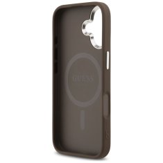 Guess GUESS etui za IPHONE 17, združljiv z MagSafe GUHMP17SP4TSRCMW (PU 4G z logotipom trikotnika SL) rjav