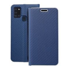 OEM LUNA Book Carbon torbica za SAMSUNG A21s modra