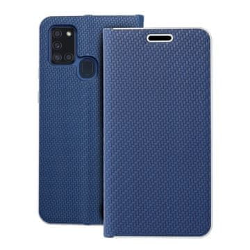 OEM LUNA Book Carbon torbica za SAMSUNG A21s modra