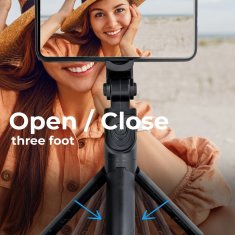 OEM Selfie palica z brezžičnim daljinskim upravljalnikom, stativ z ogledalom, SSTR-11, črna