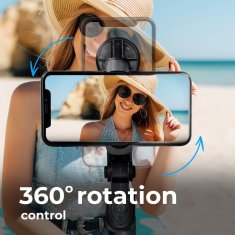 OEM Selfie palica z brezžičnim daljinskim upravljalnikom, stativ z ogledalom, SSTR-11, črna