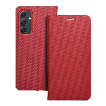 OEM LUNA Book Carbon torbica za SAMSUNG A54 5G rdeča