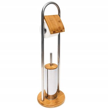 Tutumi Držalo za toaletni papir in ščetko 390228 BAMBOO