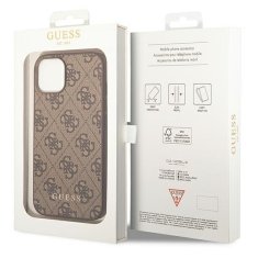 Guess GUESS ovitek za IPHONE 14 GUHCP14SG4GFBR (4G Gold Logo) rjava