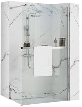 REA Rea Aero N 70 Transparentna stena za prhanje s polico in obešalnikom Evo