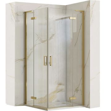 Tuš kabina REA Hugo 80x80 Zlata brušena