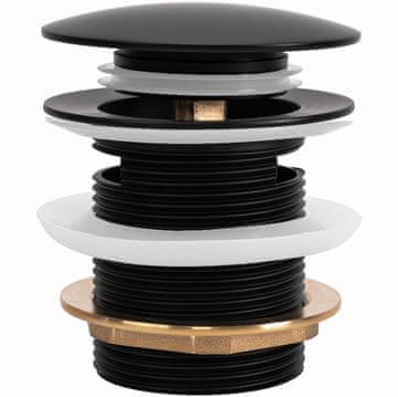 Čep za kad Klik-Klak brez preliva REA Black 6cm