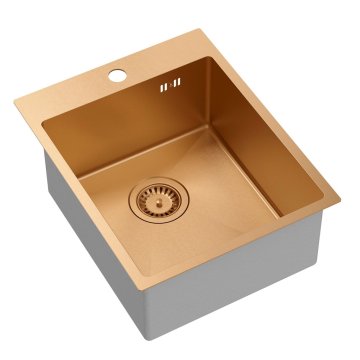 QUADRON Jekleno pomivalno korito RUSSEL 90 COPPER