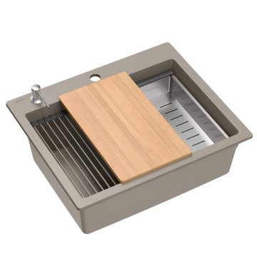 QUADRON granitni umivalnik KURT 110 WORKSTATION BEIGE