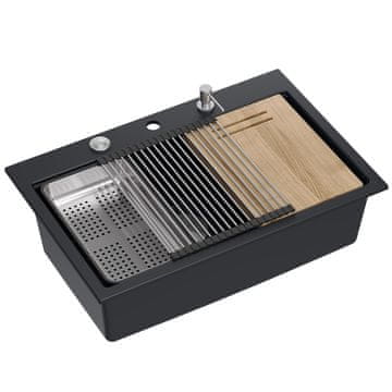 QUADRON granitni umivalnik MARC 110 WORKSTATION Black