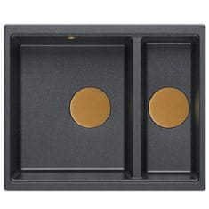 QUADRON granitni umivalnik Logan 150 Black Metallic