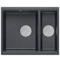 QUADRON granitni umivalnik Logan 150 Black Metallic