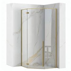 Tuš kabina Rea DIAMOND 90x90 BRUSH GOLD