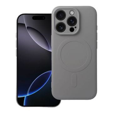 OEM SILIKONSKA MAG COVER torbica, združljiva z MagSafe za IPHONE 16 Pro titanovo siva