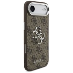 Guess GUESS ovitek za IPHONE 17 Air GUHCP17MP4G4SMCW (4G PU usnjeni ovitek z velikim 4G in klasičnim logotipom ter srebrnim kovinskim okvirjem kamere) rjav