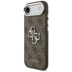 Guess GUESS ovitek za IPHONE 17 Air GUHCP17MP4G4SMCW (4G PU usnjeni ovitek z velikim 4G in klasičnim logotipom ter srebrnim kovinskim okvirjem kamere) rjav