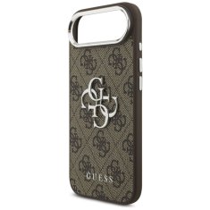Guess GUESS ovitek za IPHONE 17 Air GUHCP17MP4G4SMCW (4G PU usnjeni ovitek z velikim 4G in klasičnim logotipom ter srebrnim kovinskim okvirjem kamere) rjav
