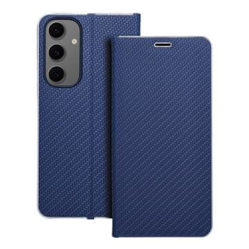 OEM LUNA Book Carbon torbica za SAMSUNG S24 FE modra
