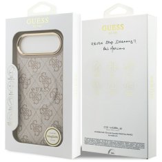 Guess GUESS ovitek za iPhone 17 Air, združljiv z MagSafe GUHMP17MP4MSEGCP (PU 4G W/ Classic) roza