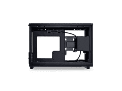 Lian Li Računalniško ohišje DAN Cases A3 Wood, kaljeno steklo, Micro-ATX, črno