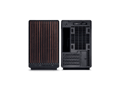 Lian Li Računalniško ohišje DAN Cases A3 Wood, kaljeno steklo, Micro-ATX, črno