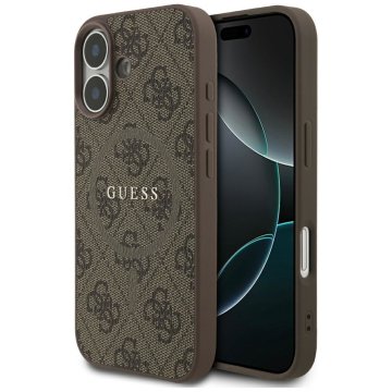 Guess GUESS ovitek za IPHONE 17, združljiv z MagSafe GUHMP17SG4GFRW (PU 4G Ring Classic Logo) rjav
