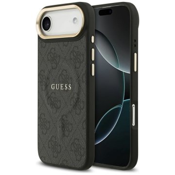 Guess GUESS ovitek za iPhone 17 Air, združljiv z MagSafe GUHMP17MP4MSEGCK (PU 4G W/ Classic) črn