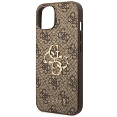 Guess GUESS ovitek za IPHONE 13 / 14 / 15 GUHCP14S4GMGBR (4G Big Metal Logo) rjava