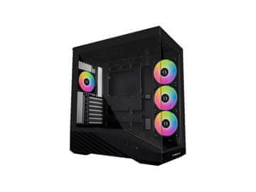 Lian Li Računalniško ohišje Vector V100, ATX, Midi-Tower, kaljeno steklo, črno